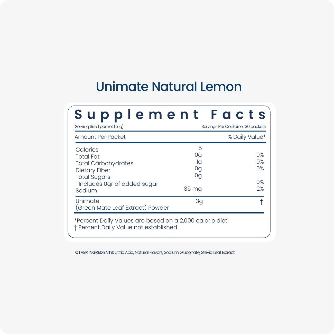 Unicity Unimate Natural Lemon (30 Stick Packs)